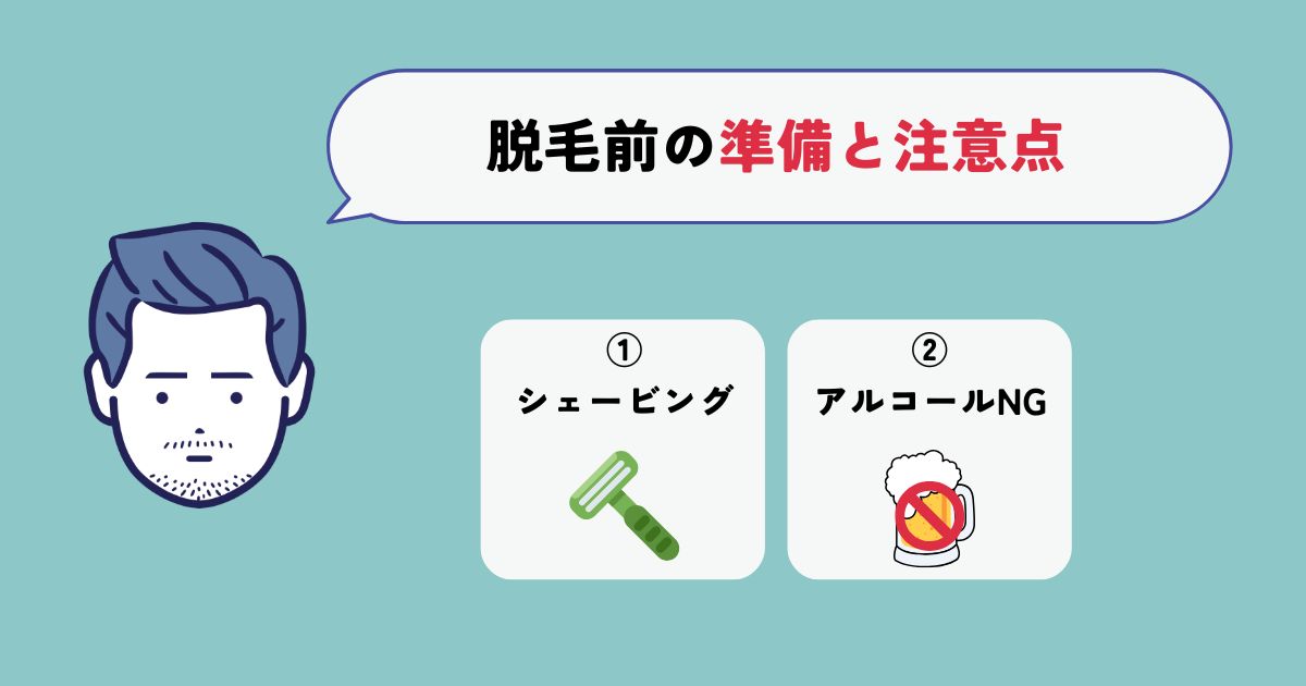 メンズエミナルの脱毛前の準備と注意点